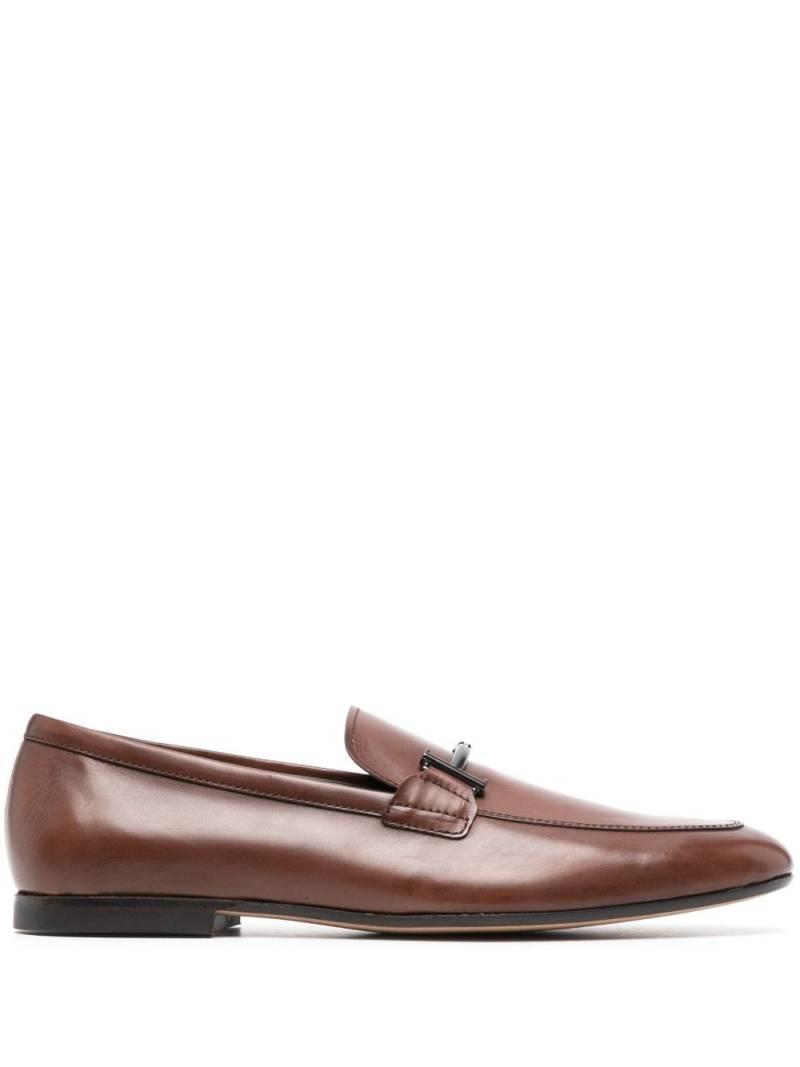 Tod's Double T leather loafers - Brown von Tod's