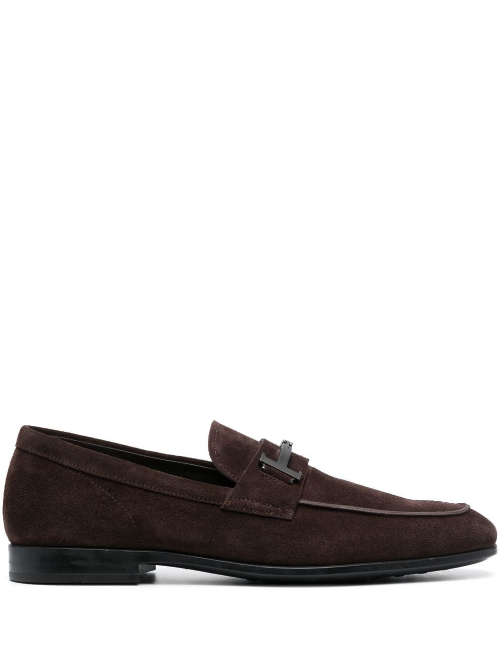 Tod's Double T suede loafers - Brown von Tod's