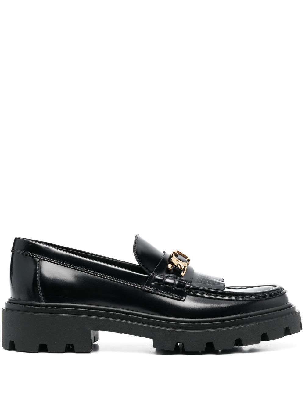 Tod's Fringed leather loafers - Black von Tod's