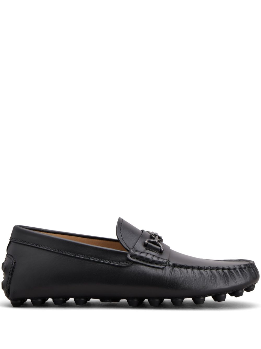 Tod's Gommino chain-detailing leather driving loafers - Black von Tod's