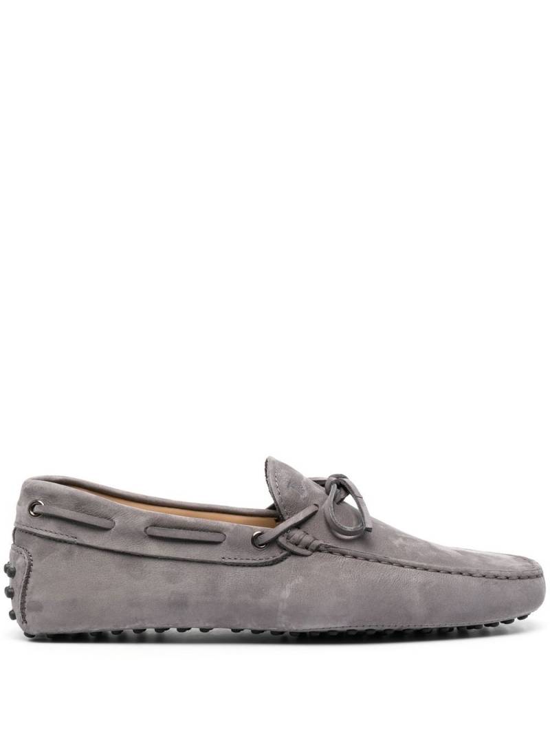 Tod's Gommino lace-up suede loafers - Grey von Tod's