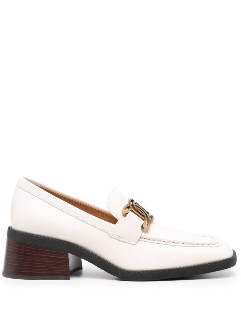 Tod's Kate block-heel leather loafers - Neutrals von Tod's