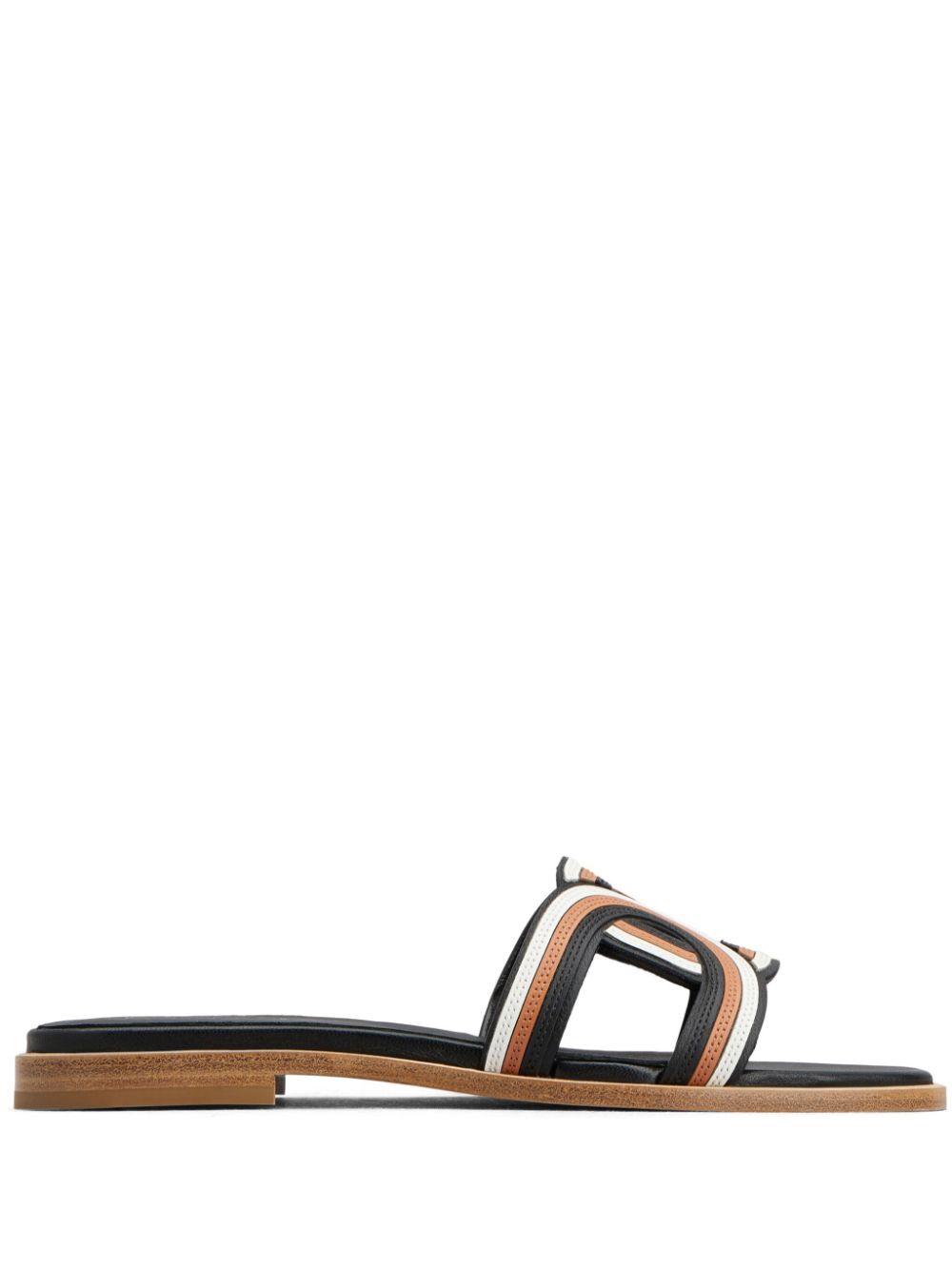 Tod's Kate leather slides - Black von Tod's