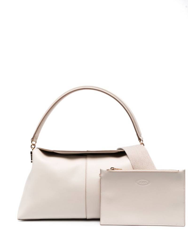 Tod's T Case logo-plaque shoulder bag - Neutrals von Tod's