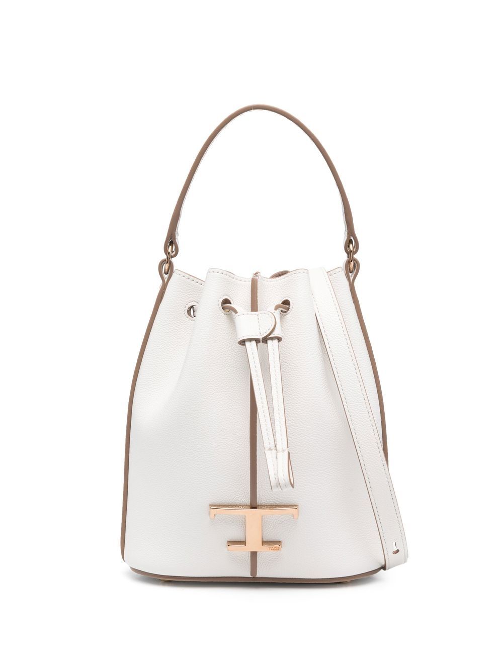 Tod's T Timeless leather bucket bag - White von Tod's