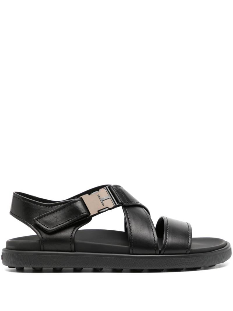 Tod's T Timeless leather sandals - Black von Tod's