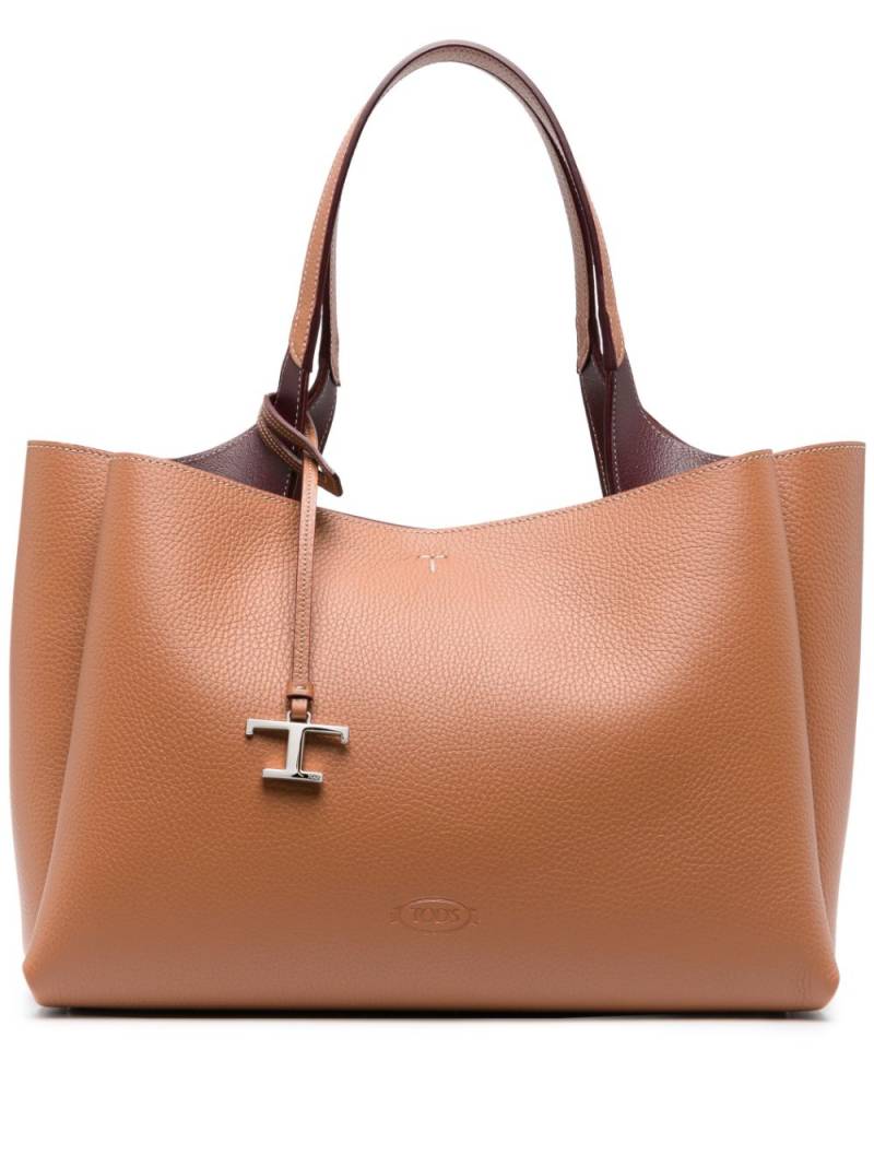 Tod's T Timeless leather tote bag - Brown von Tod's