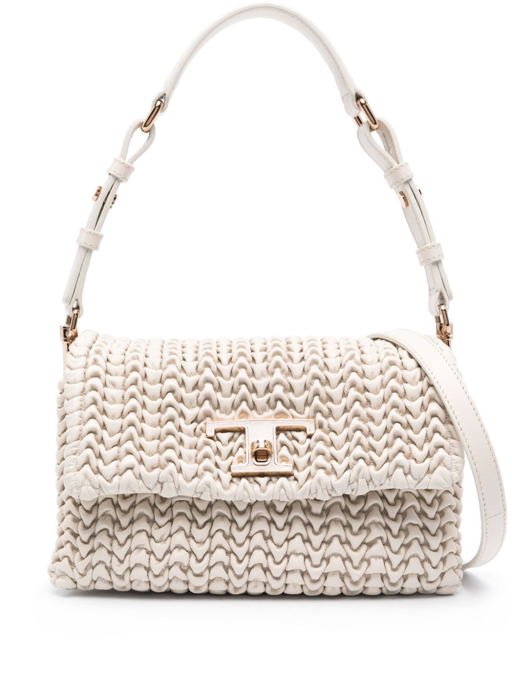 Tod's T Timeless matelassé shoulder bag - Neutrals von Tod's