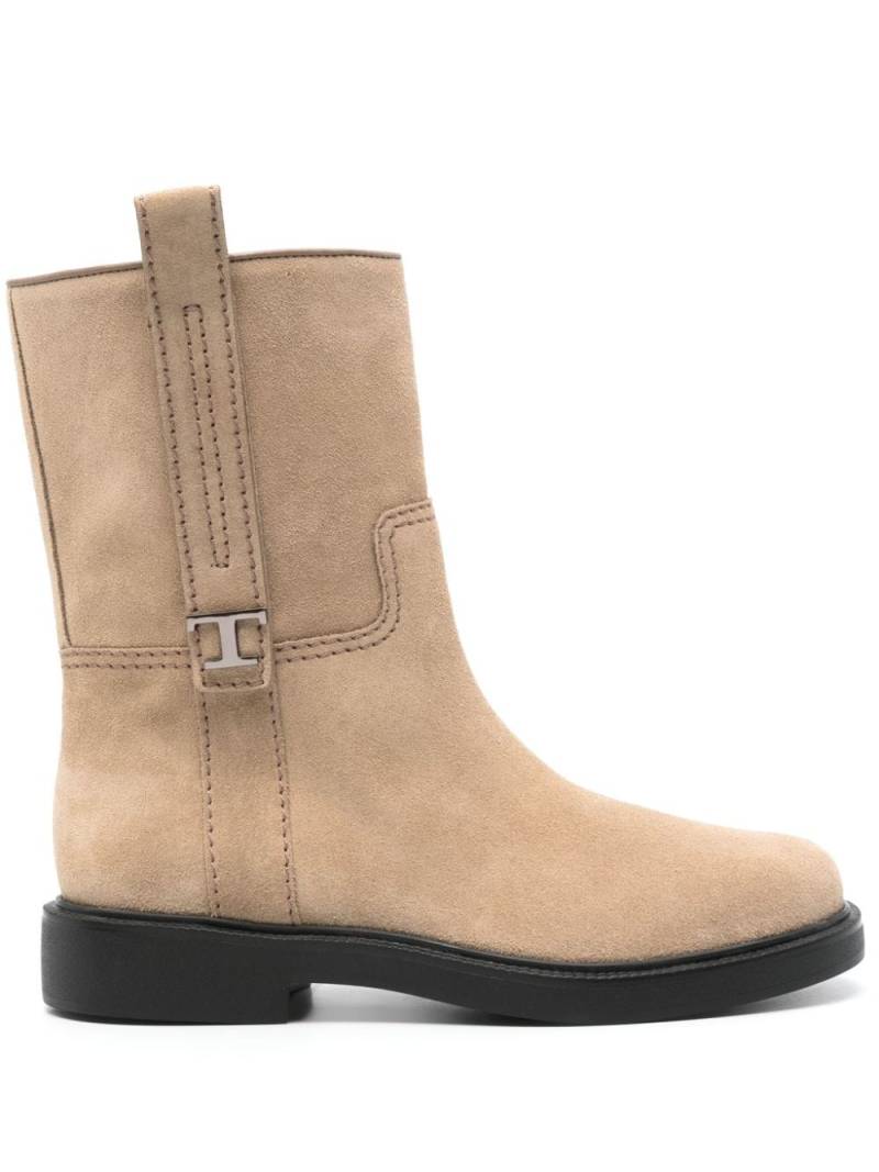 Tod's T Timeless-plaque boots - Neutrals von Tod's