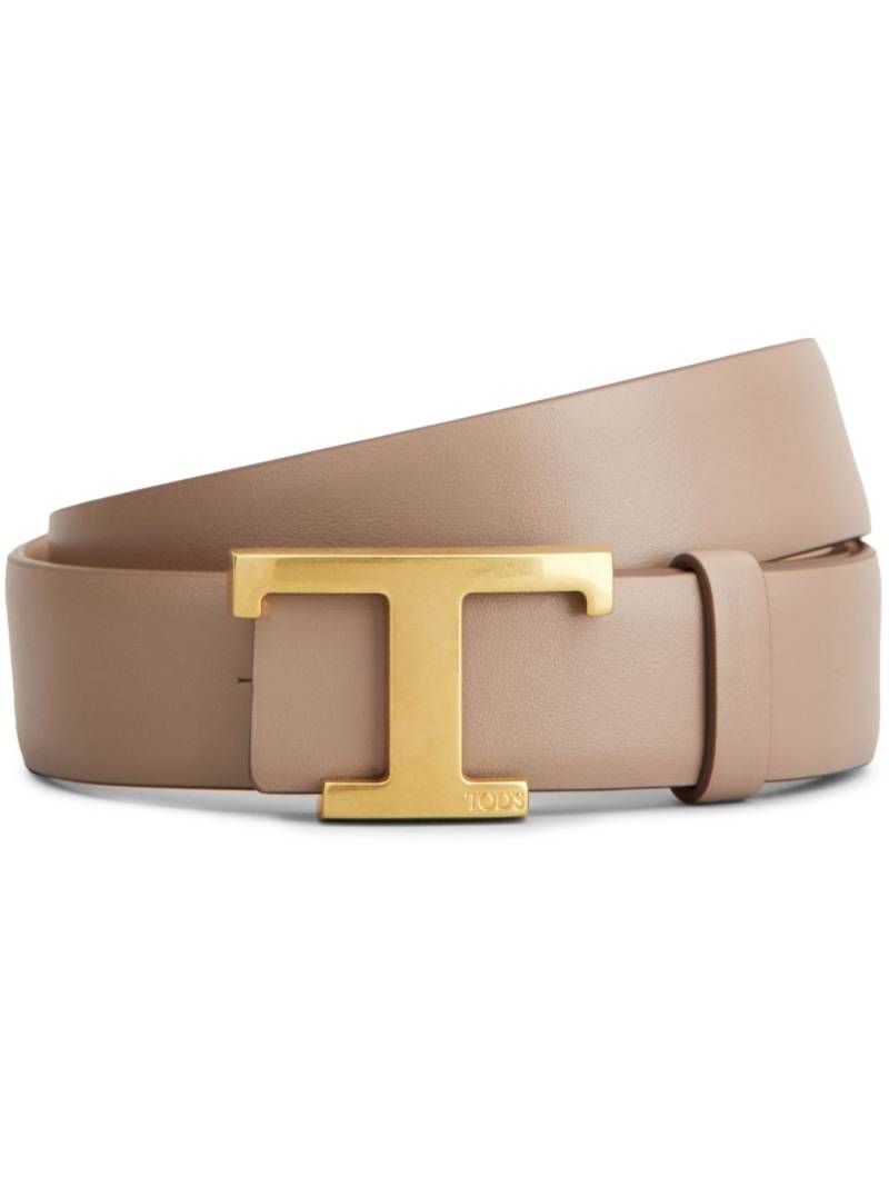 Tod's T Timeless reversible belt - Neutrals von Tod's