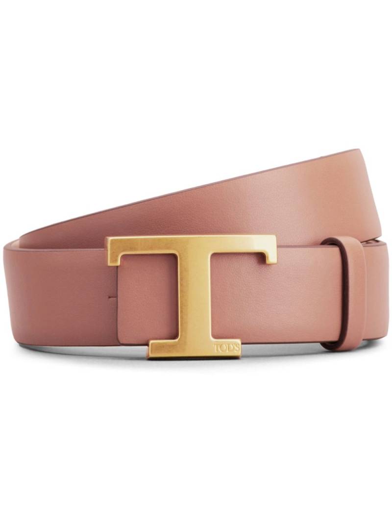 Tod's T Timeless reversible leather belt - Neutrals von Tod's