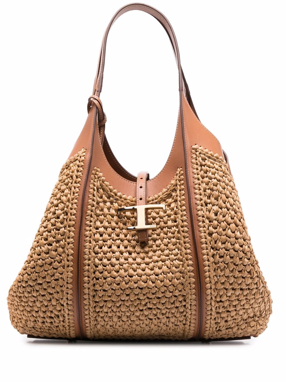 Tod's Timeless raffia tote bag - Neutrals von Tod's