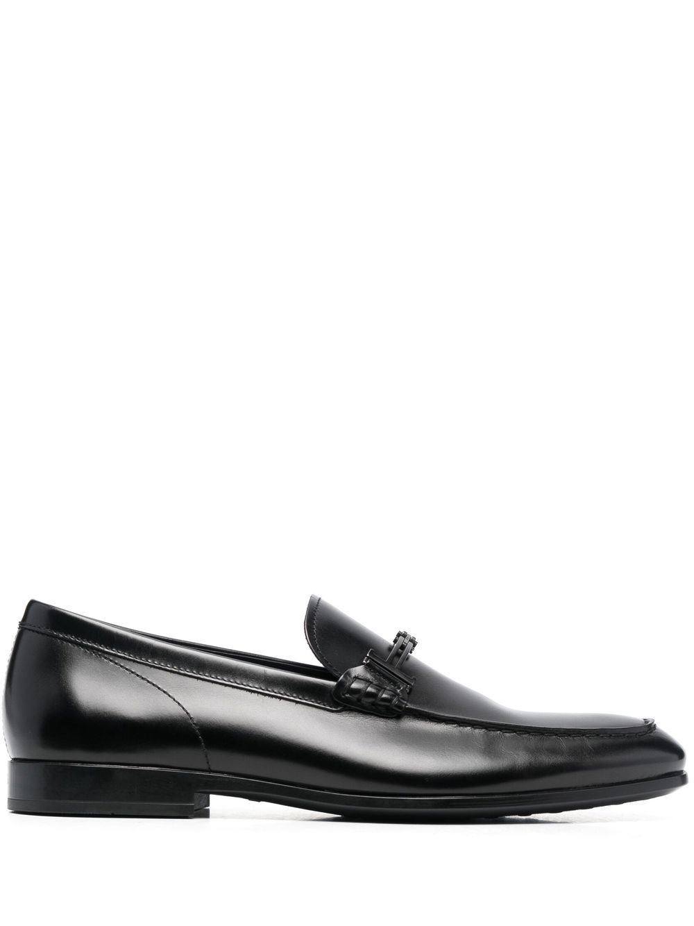 Tod's almond-toe calf-leather loafers - Black von Tod's