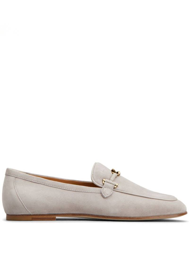 Tod's almond-toe leather loafers - Grey von Tod's