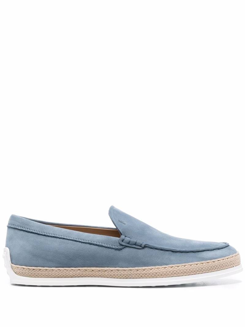 Tod's almond-toe suede loafers - Blue von Tod's