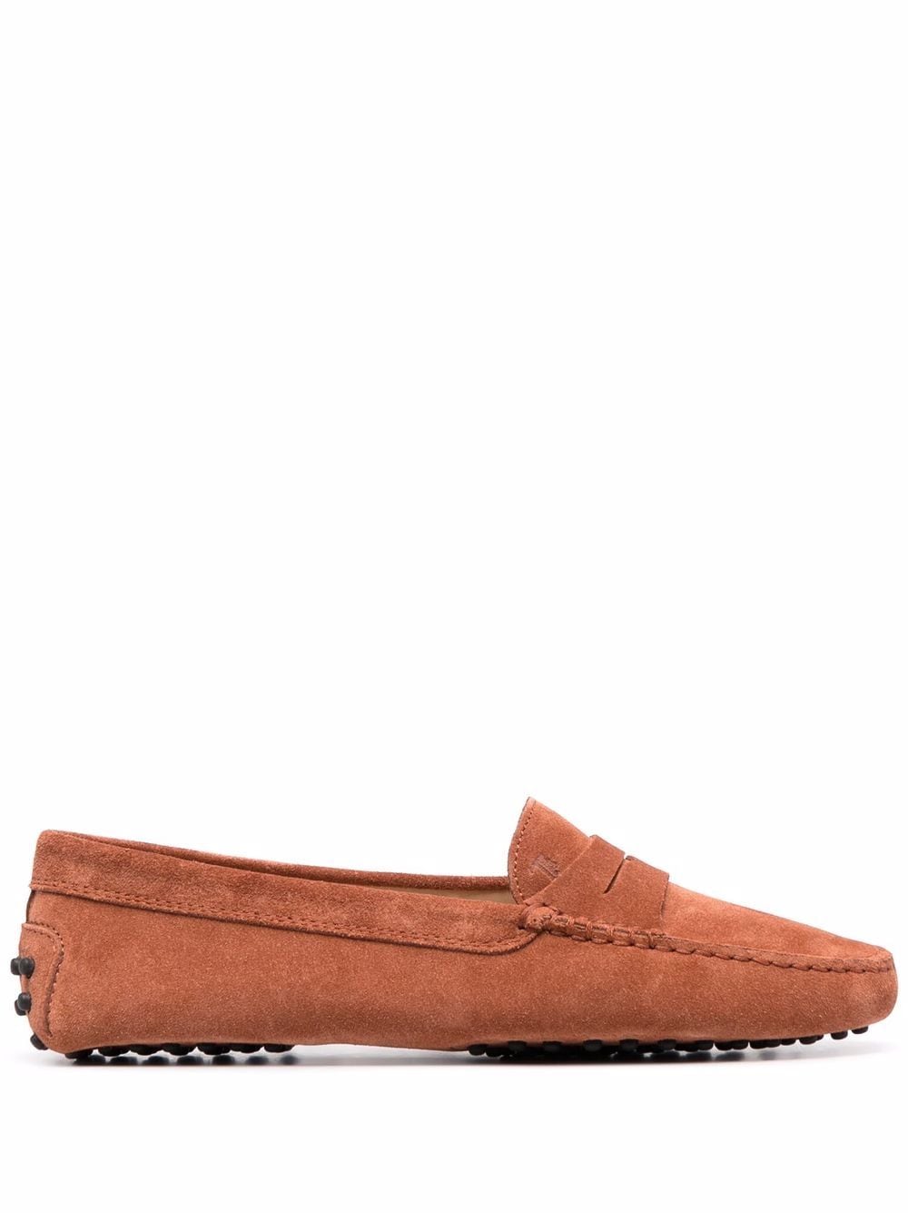 Tod's almond toe suede loafers - Orange von Tod's