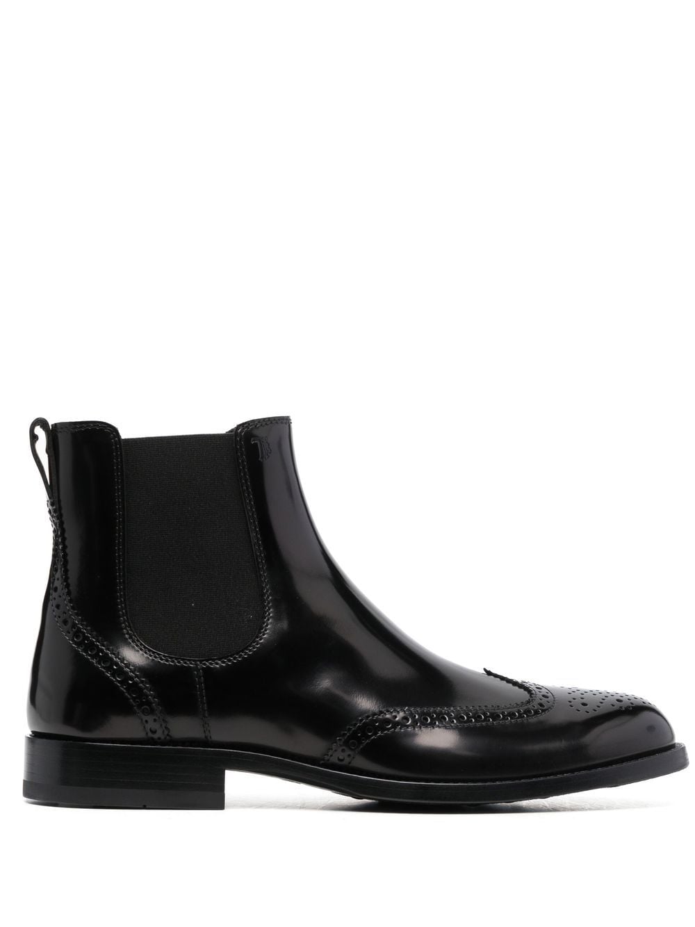 Tod's brogue-detail leather Chelsea boots - Black von Tod's
