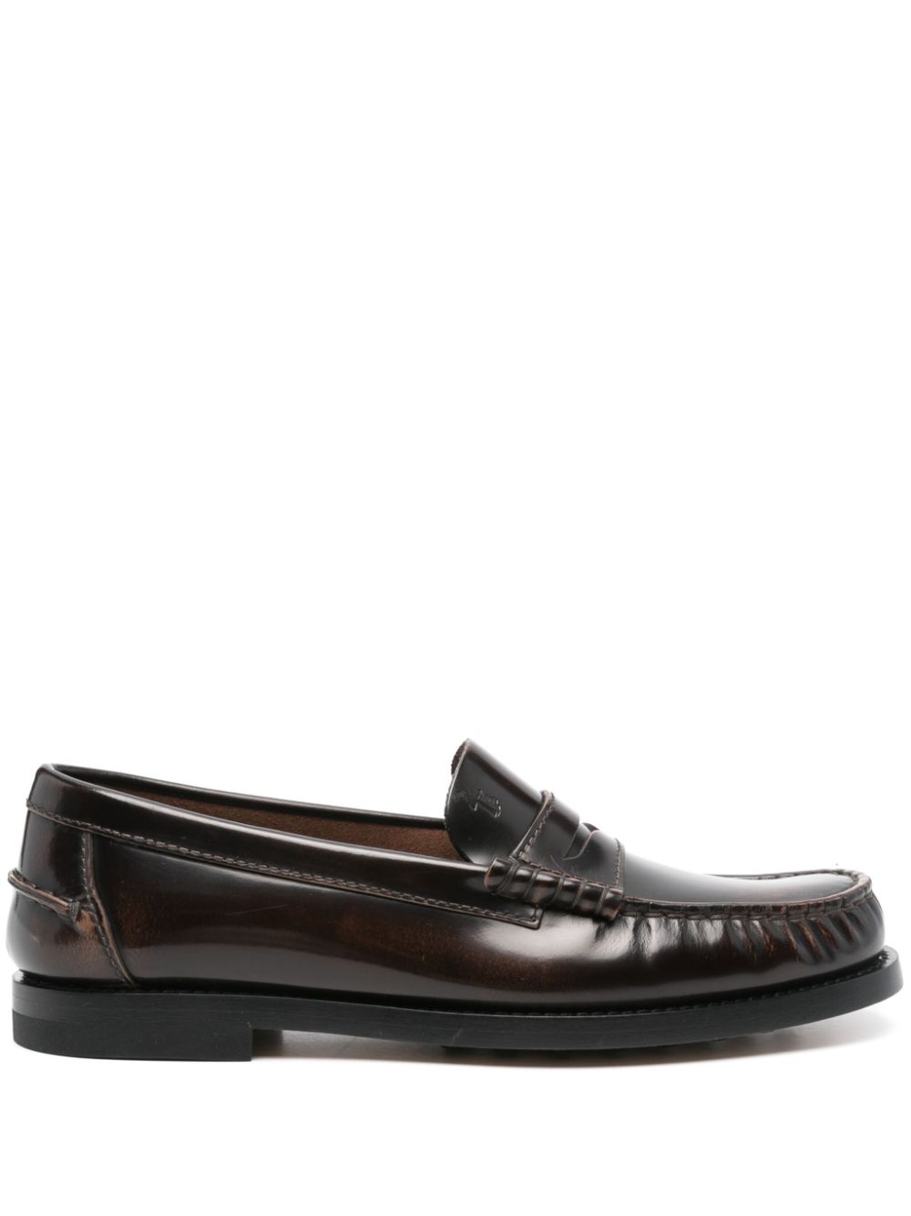 Tod's brushed-leather loafers - Brown von Tod's