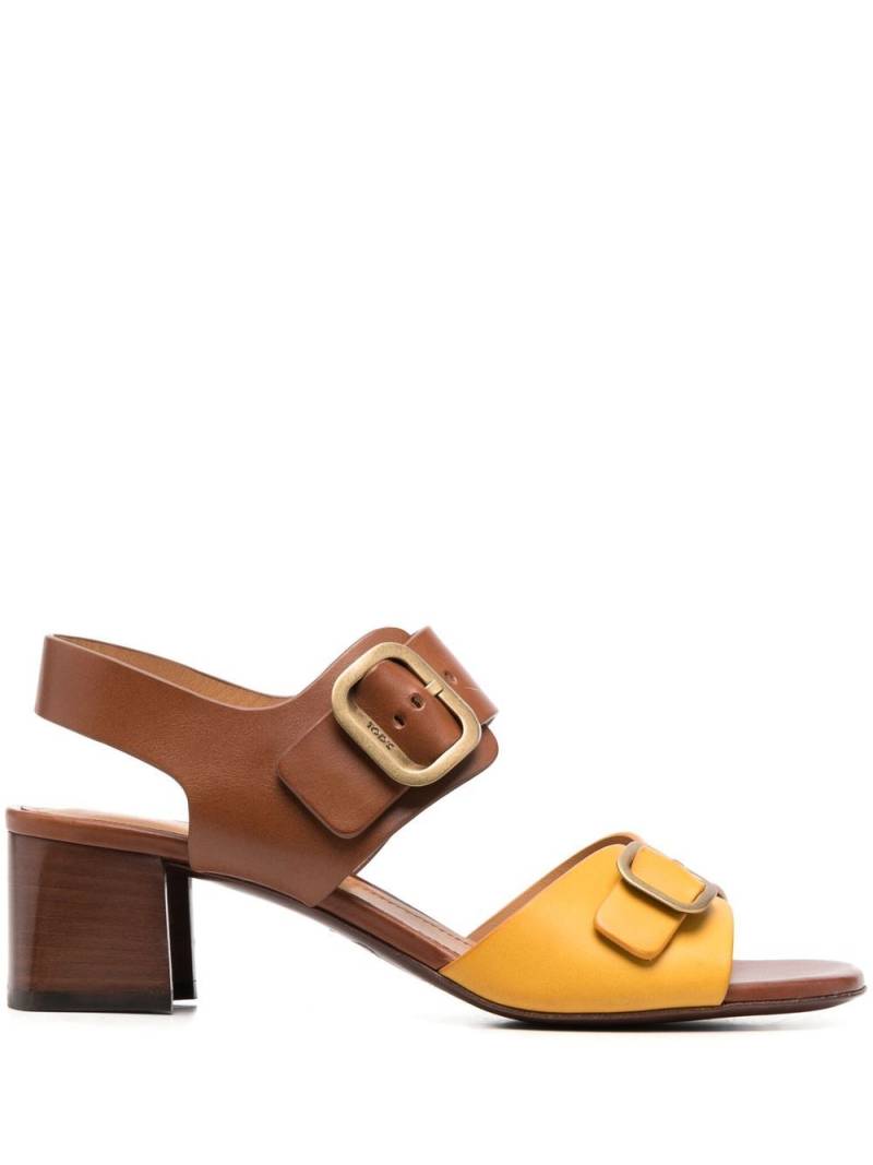 Tod's buckle-strap leather sandals - Orange von Tod's