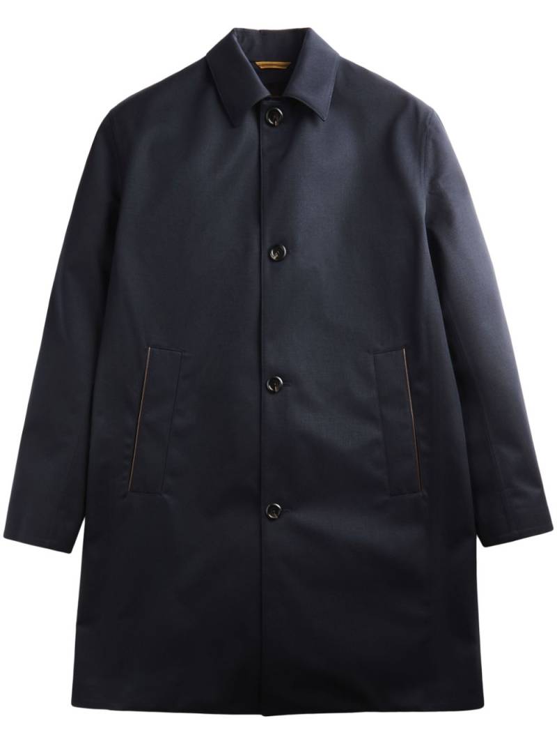 Tod's buttoned virgin wool single-breasted coats - Blue von Tod's