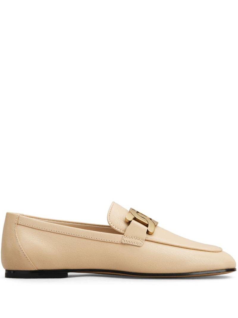 Tod's chain-detail leather loafers - Neutrals von Tod's