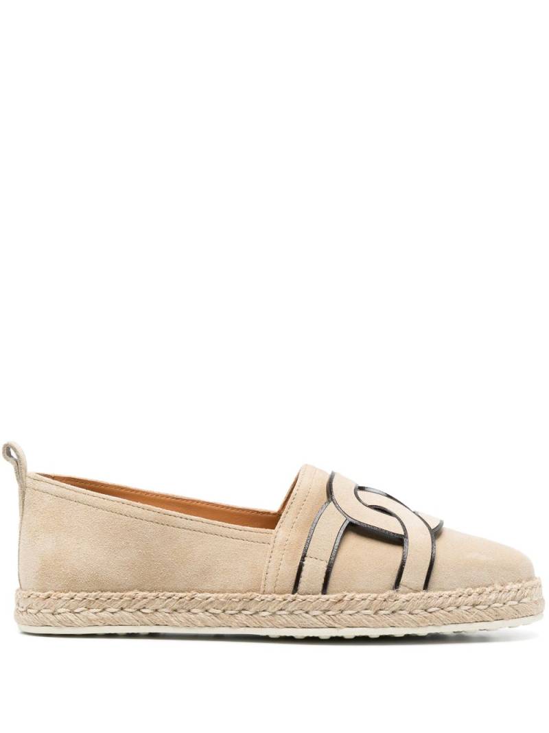 Tod's chain-link detail espadrilles - Neutrals von Tod's