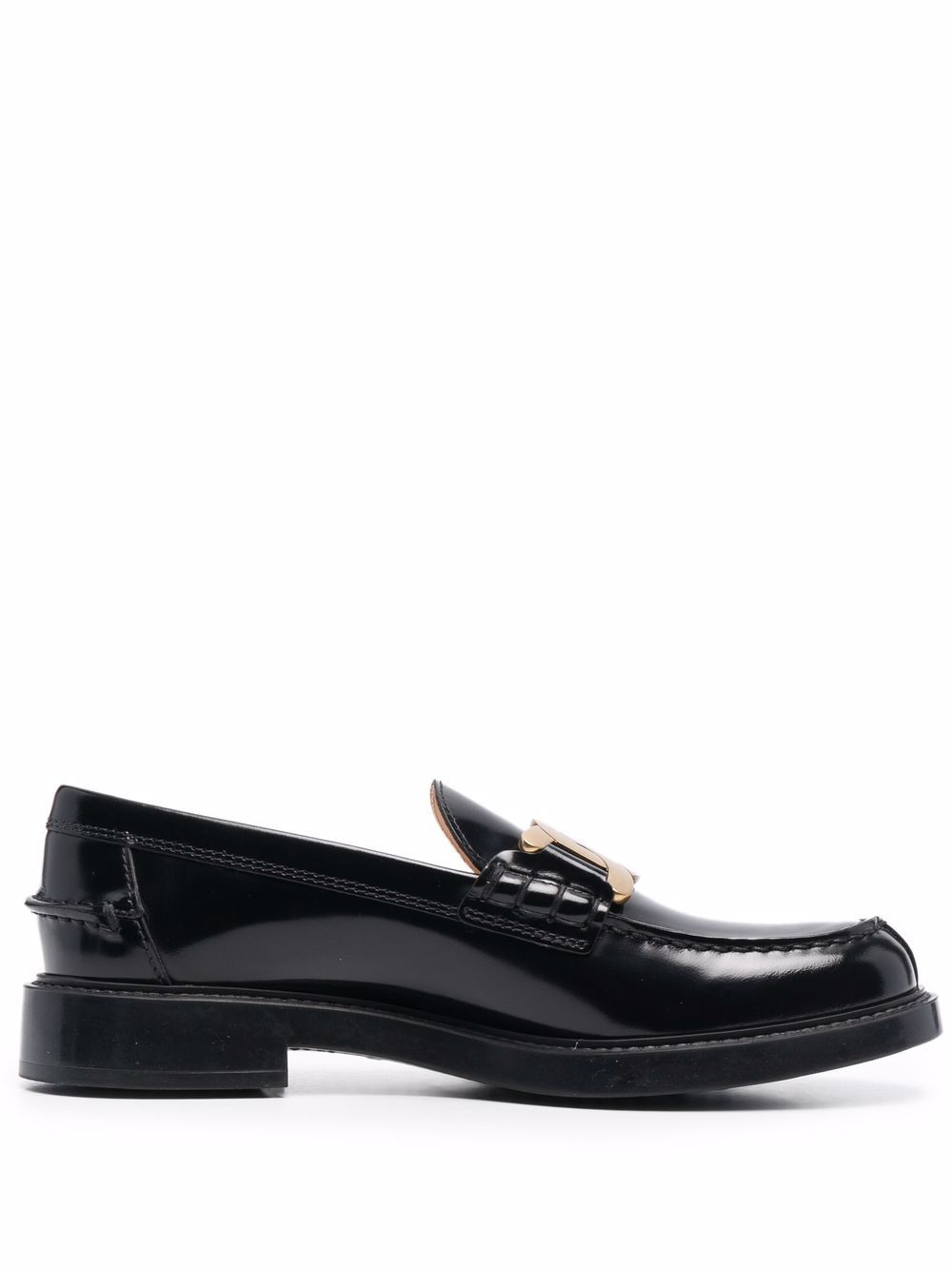 Tod's chain-plaque loafers - Black von Tod's