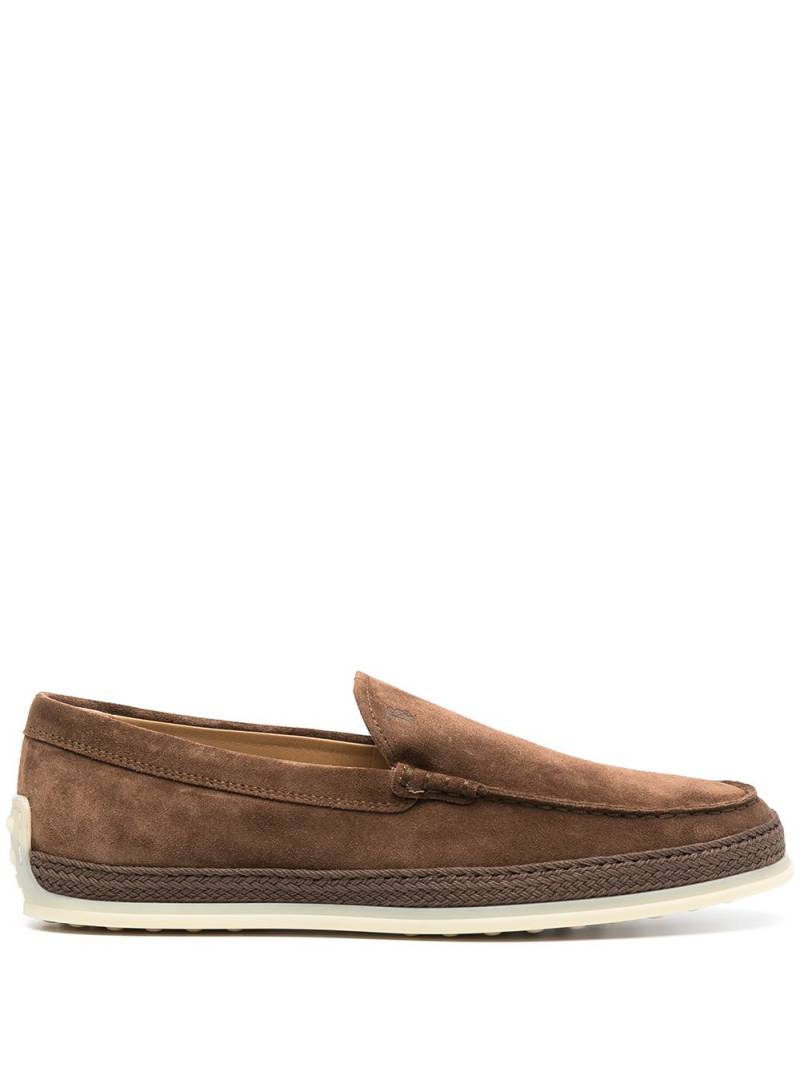 Tod's espadrille-detail loafers - Brown von Tod's