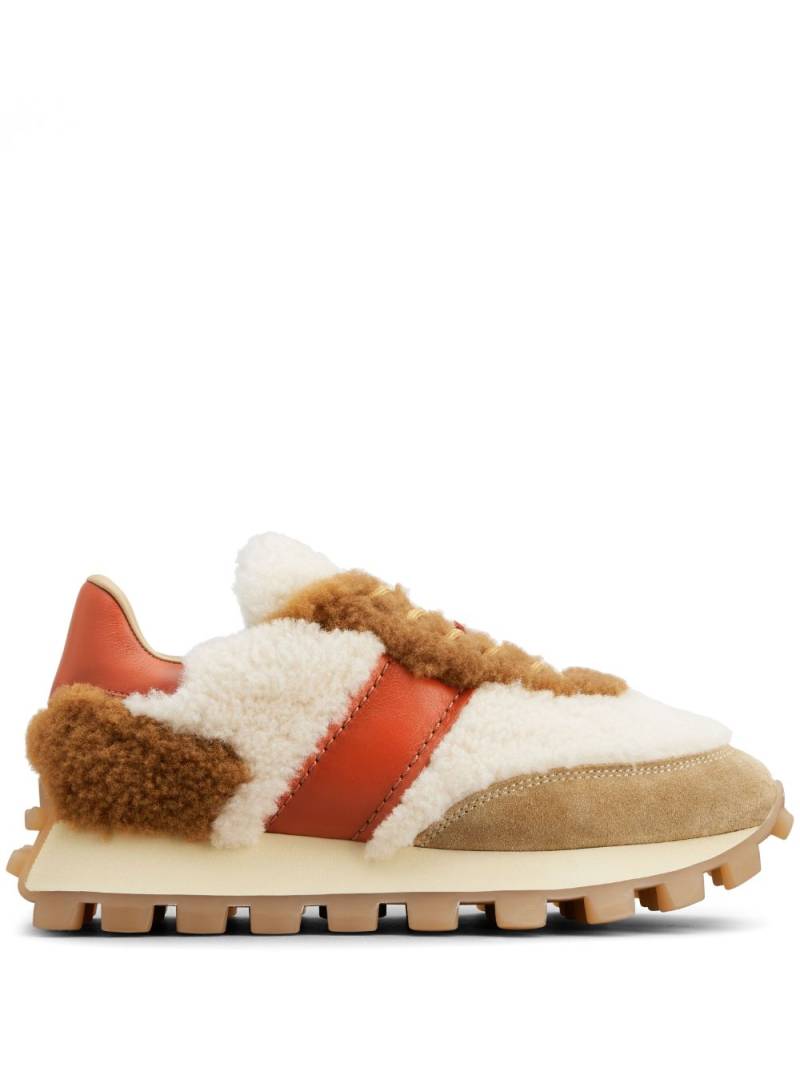 Tod's faux-shearling sneakers - Neutrals von Tod's