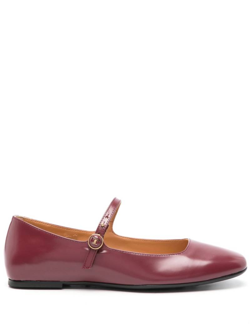 Tod's leather ballet flats - Red von Tod's