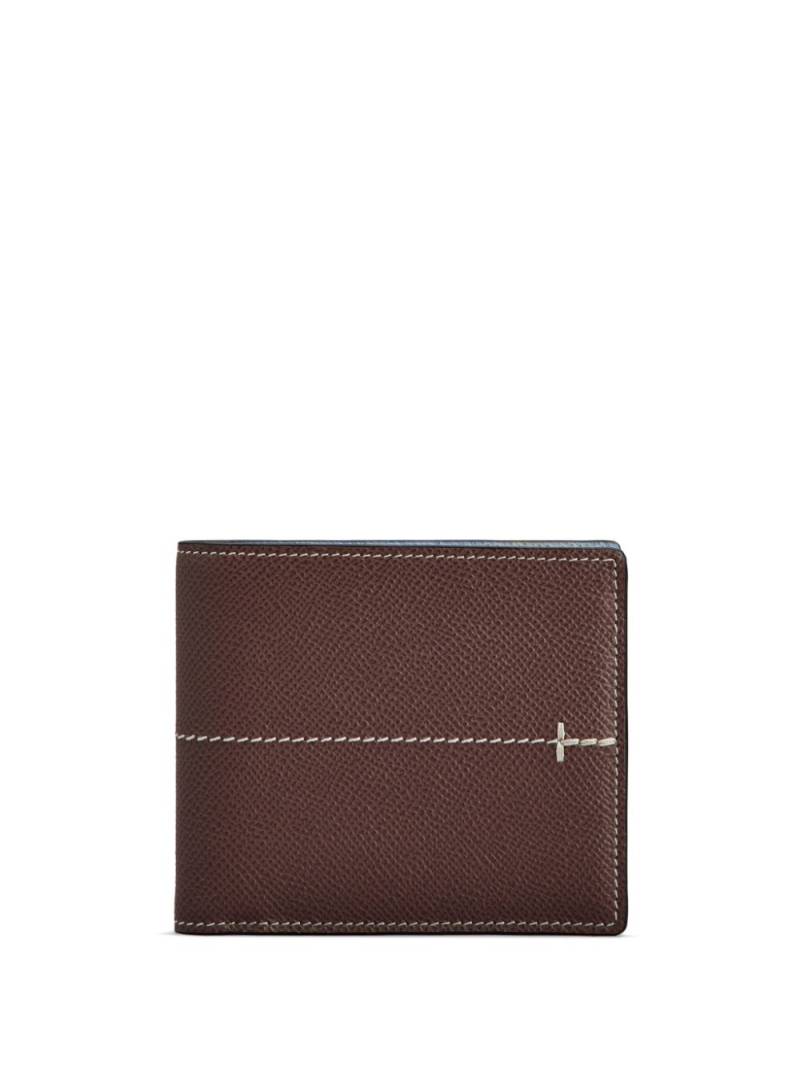 Tod's leather bi-fold wallet - Brown von Tod's