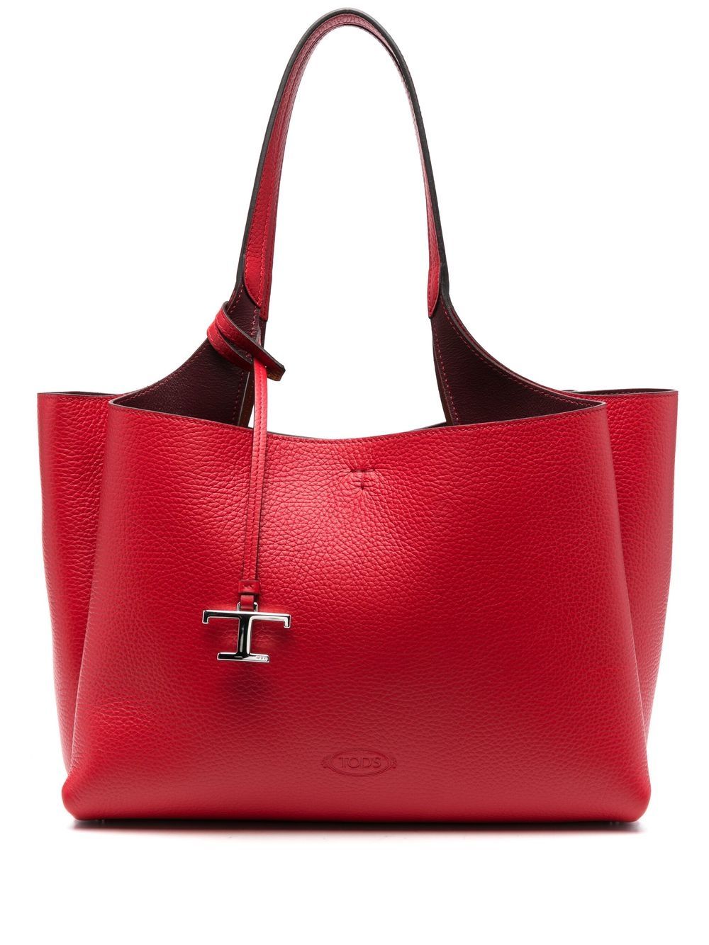 Tod's logo-charm detail tote bag - Red von Tod's