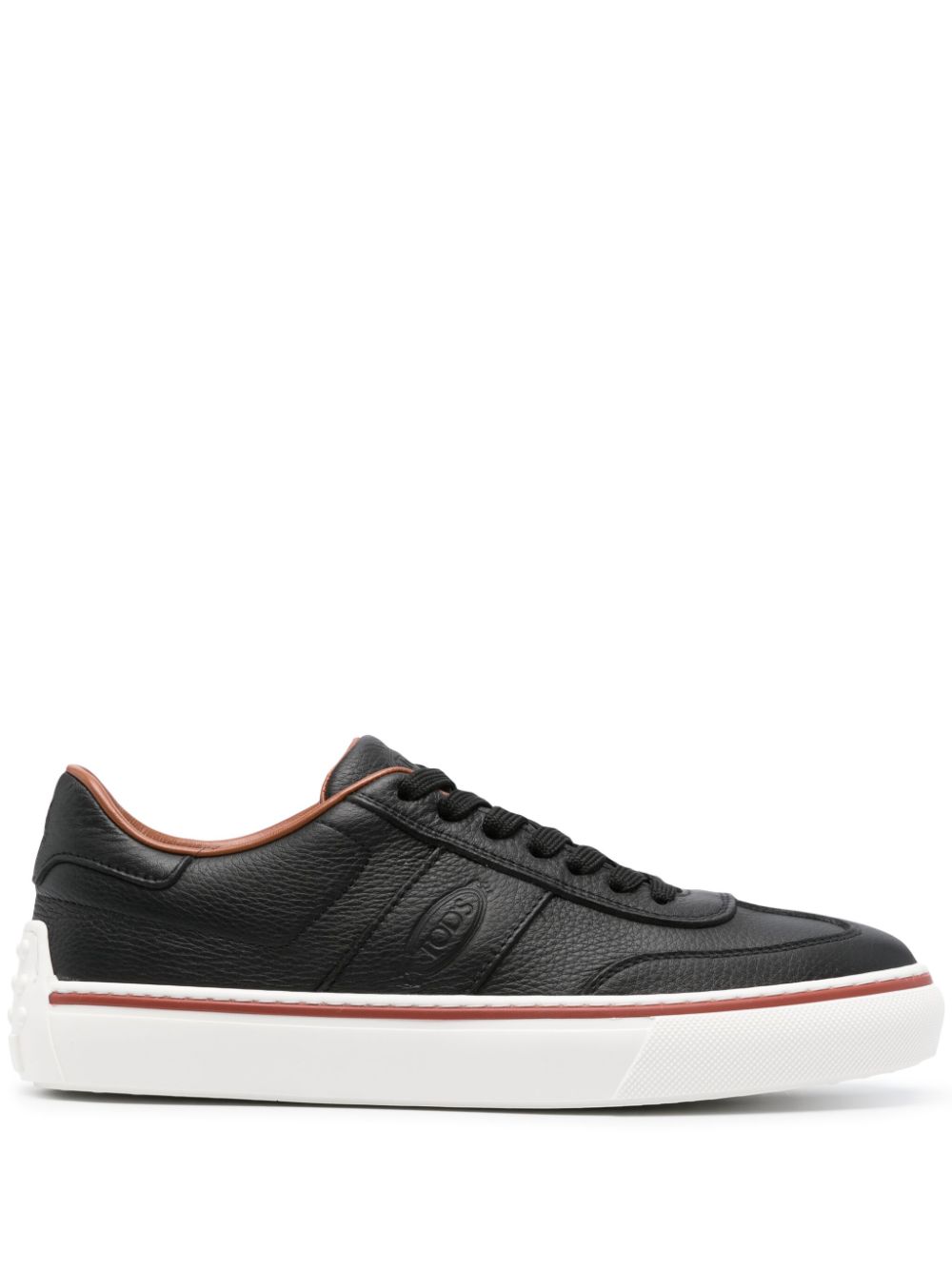 Tod's logo-debossed leather sneakers - Black von Tod's