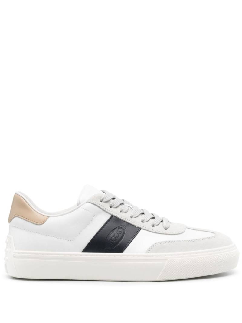 Tod's logo-debossed leather sneakers - White von Tod's