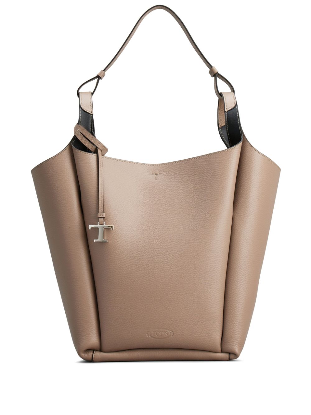 Tod's logo-debossed leather tote bag - Neutrals von Tod's