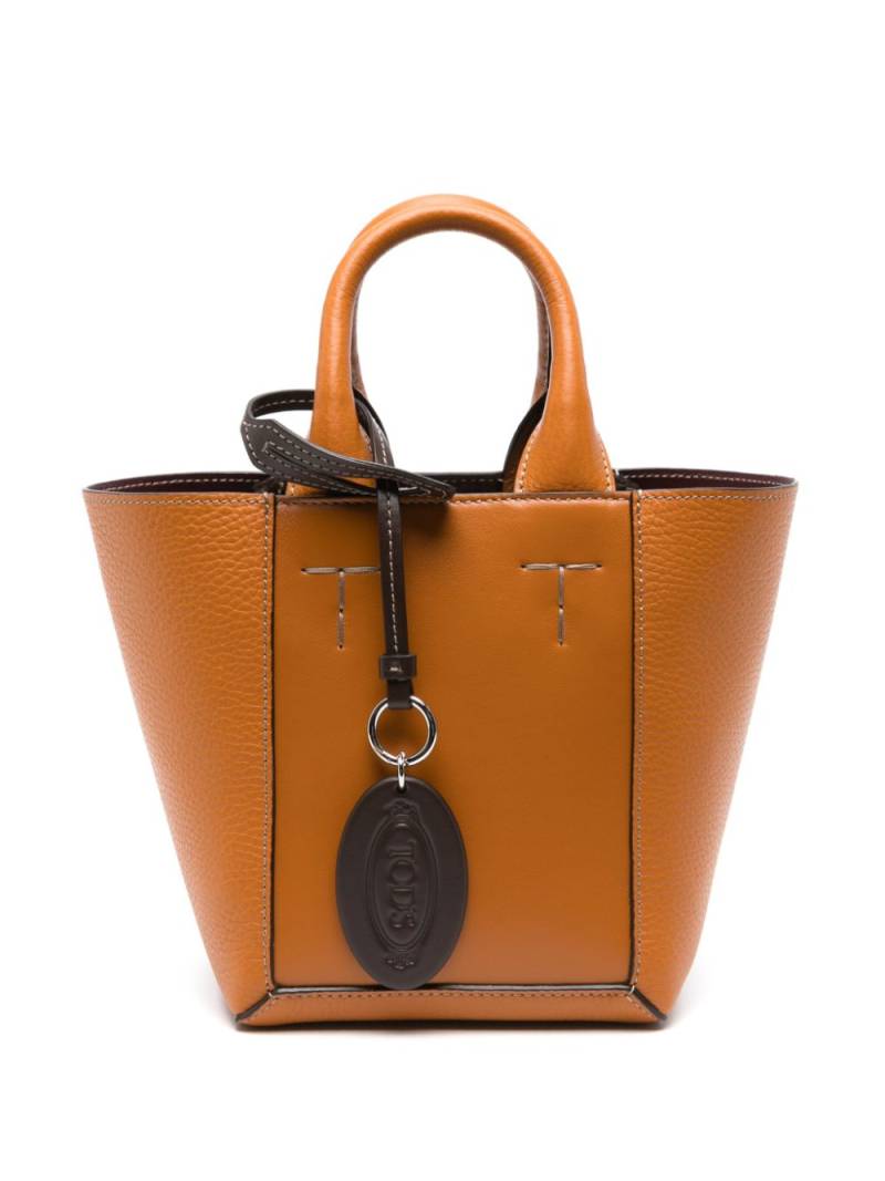 Tod's logo-debossed tote bag - Orange von Tod's