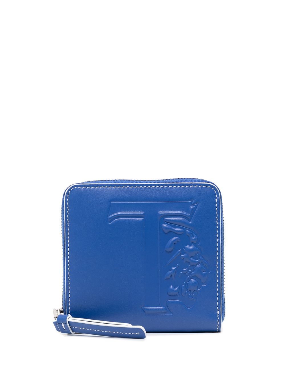 Tod's logo-embossed leather purse - Blue von Tod's