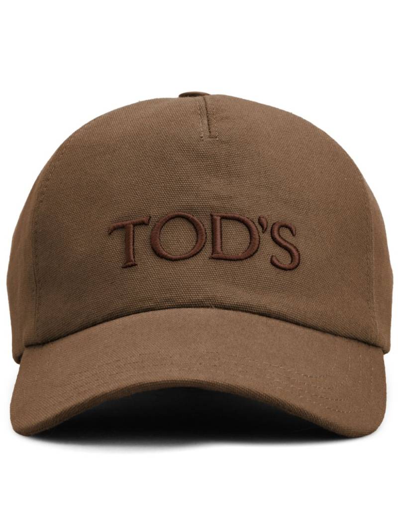 Tod's logo-embroidered cap - Brown von Tod's