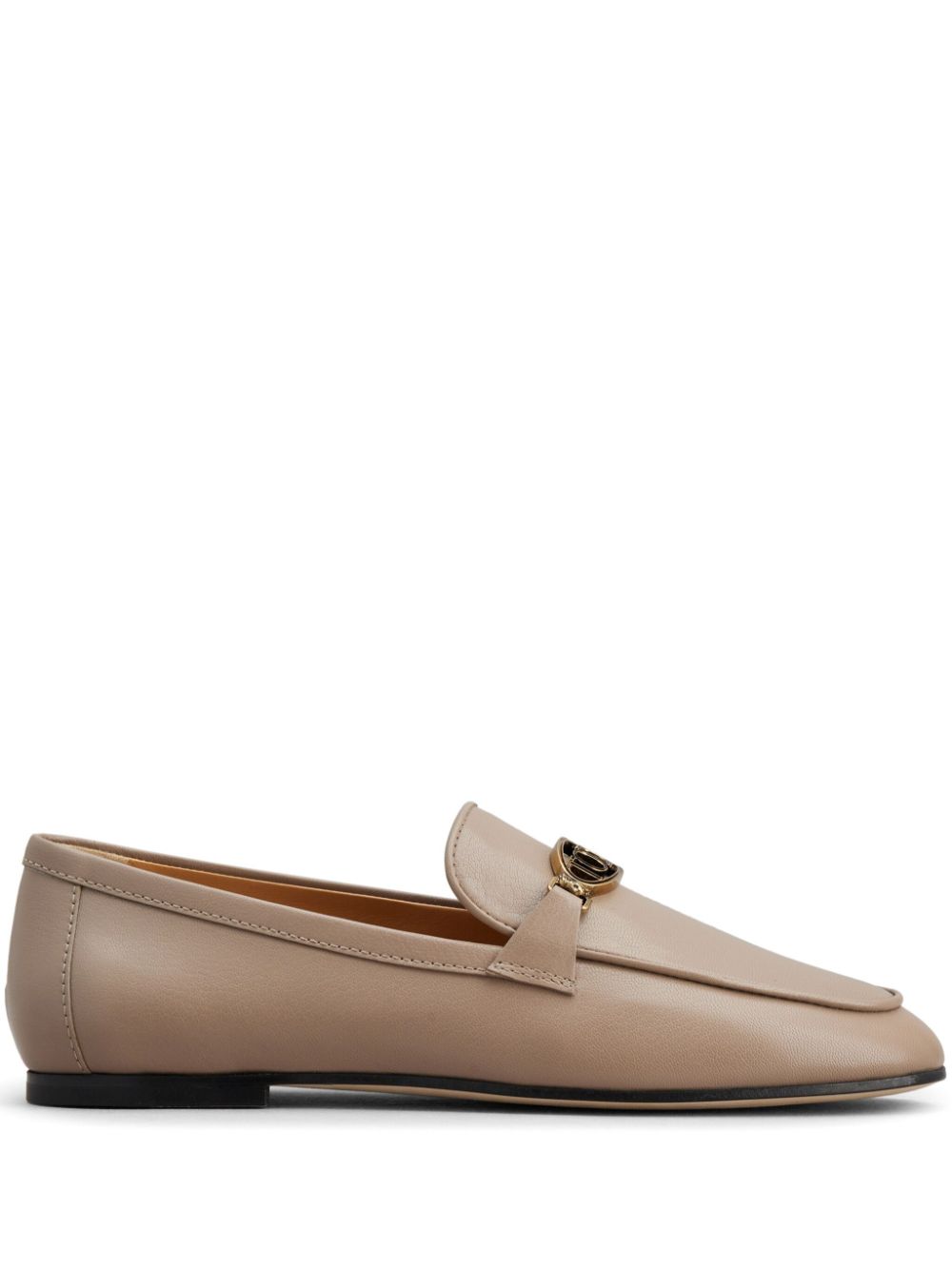 Tod's logo-plaque leather loafers - Neutrals von Tod's