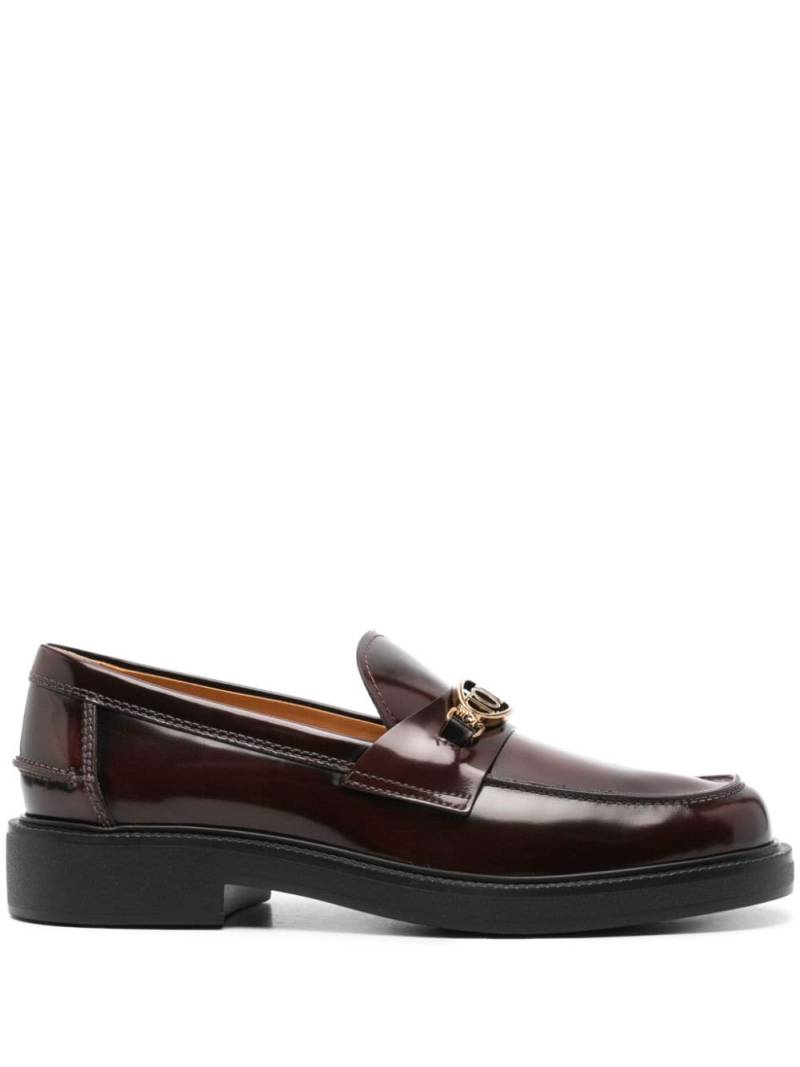 Tod's logo-plaque loafers - Red von Tod's