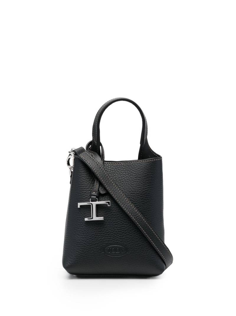 Tod's logo-plaque tote bag - Black von Tod's