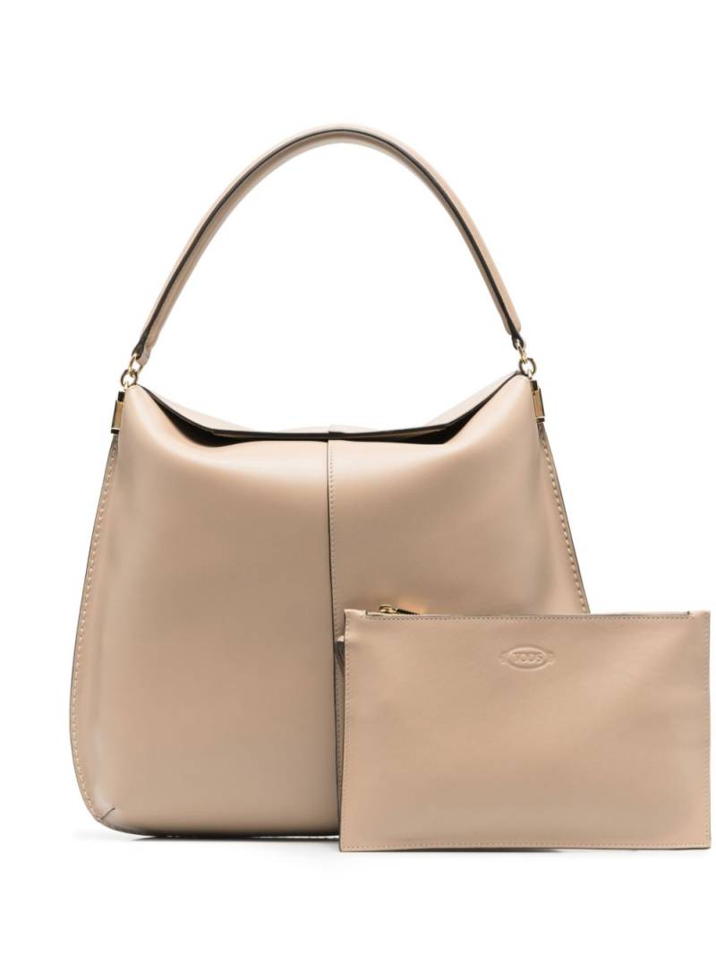 Tod's logo plaque tote bag - Neutrals von Tod's