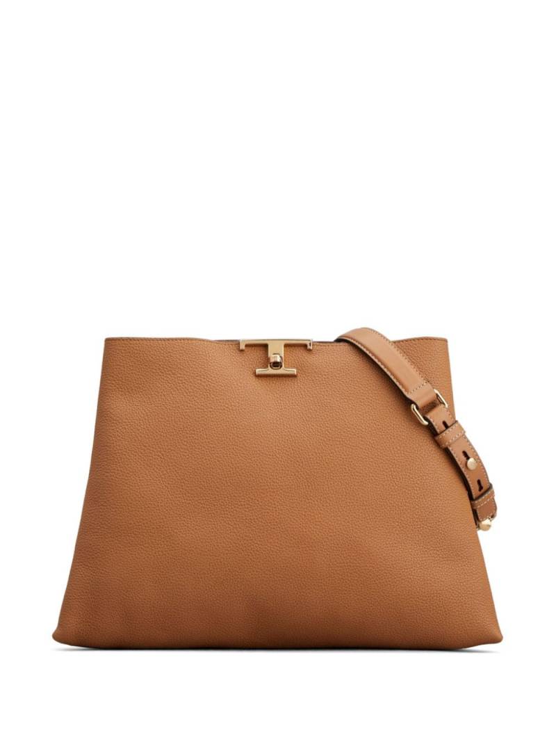 Tod's medium T Timeless leather tote bag - Brown von Tod's