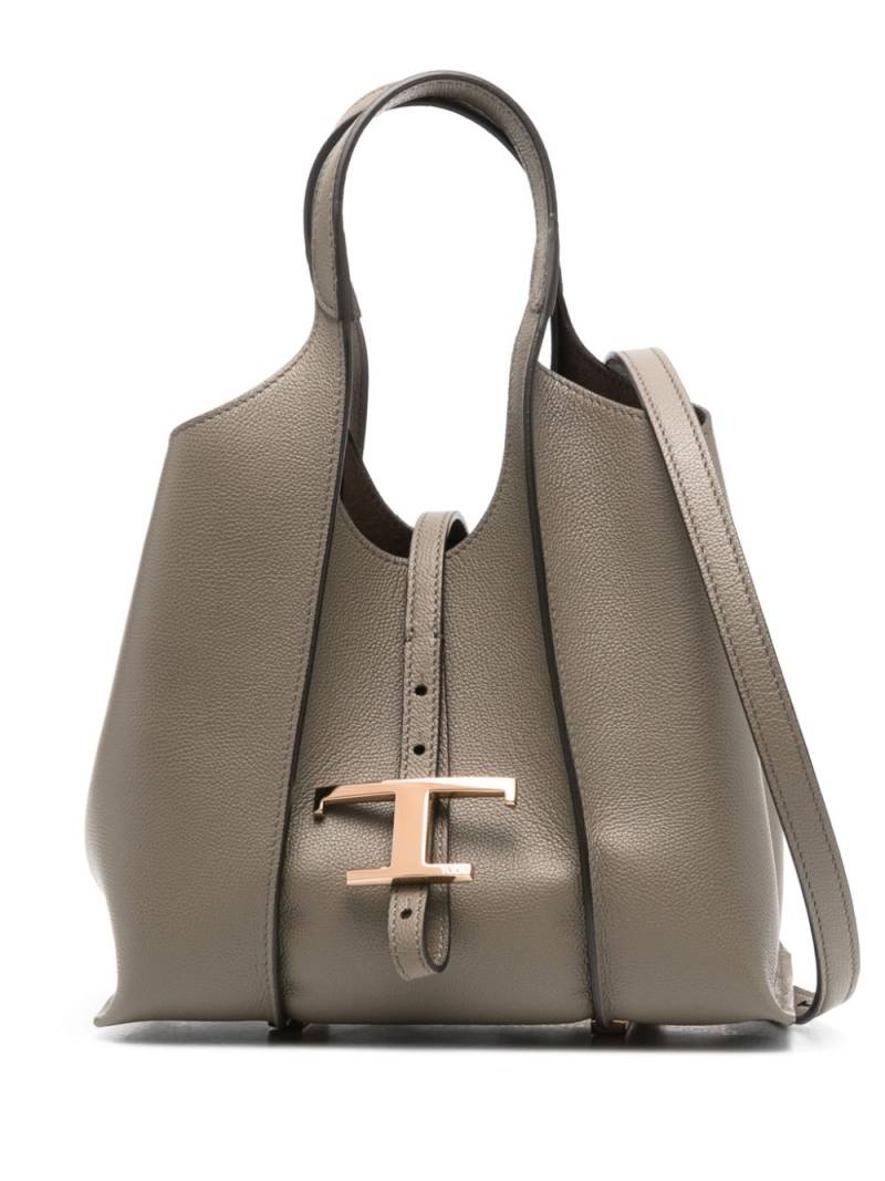 Tod's mini T Timesless leather tote bag - Grey von Tod's