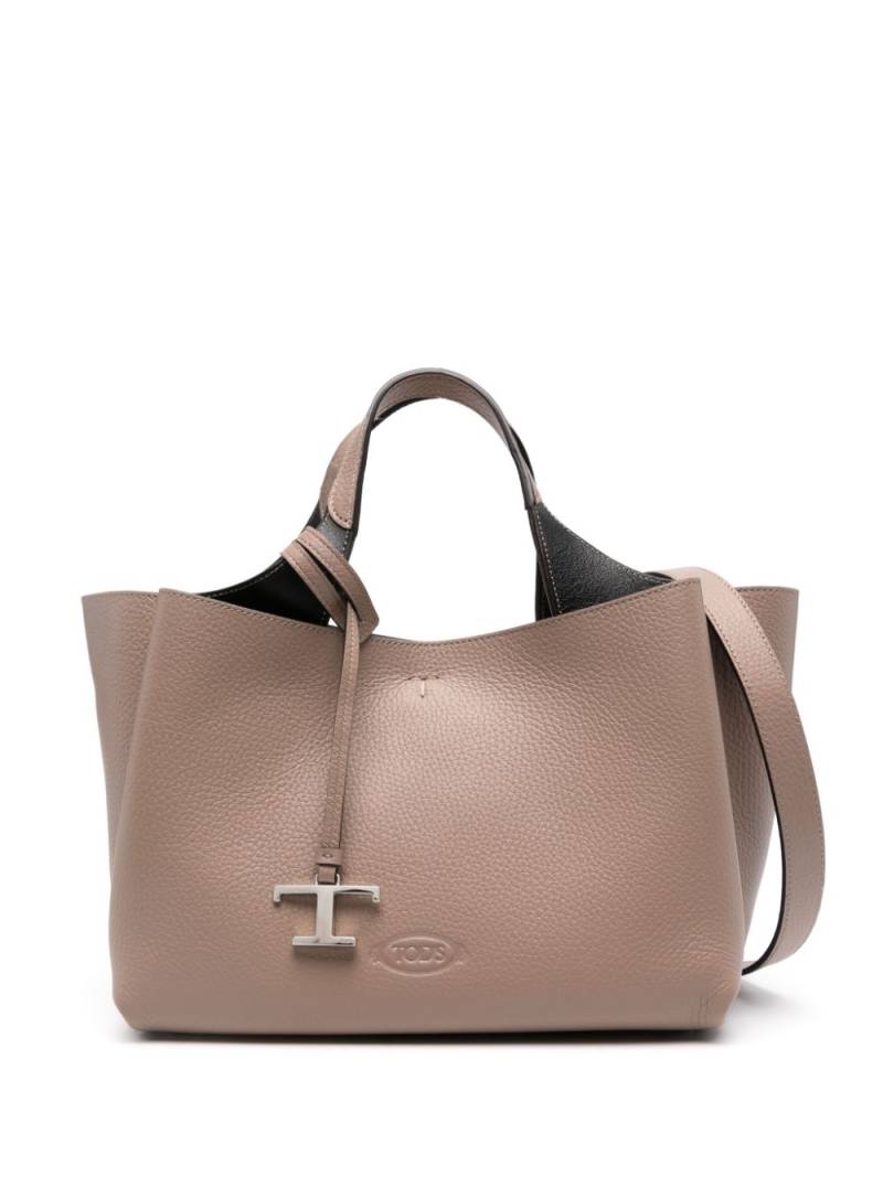 Tod's mini leather tote bag - Neutrals von Tod's