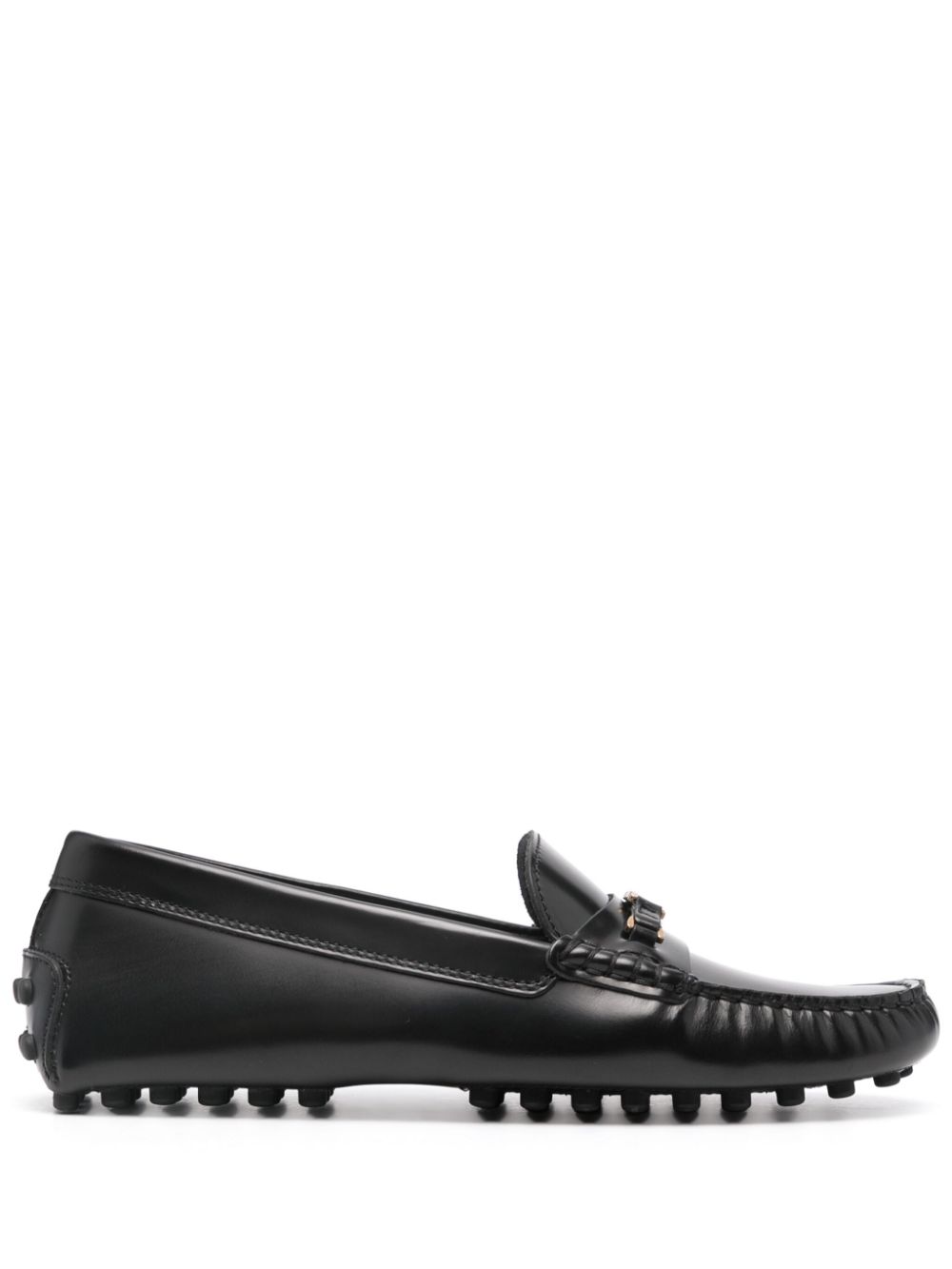 Tod's moc-stitching leather insole - Black von Tod's