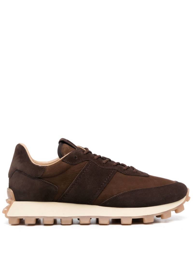 Tod's panelled lace-up suede sneakers - Brown von Tod's