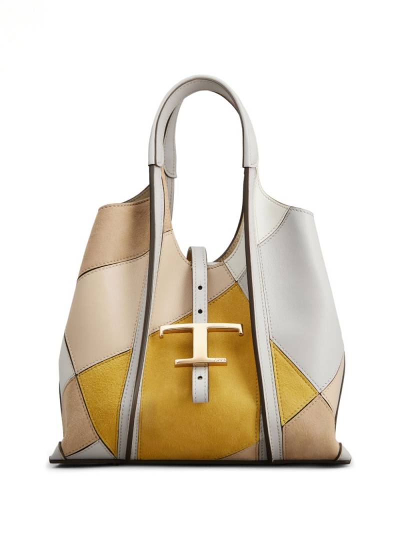 Tod's panelled leather mini tote bag - Neutrals von Tod's