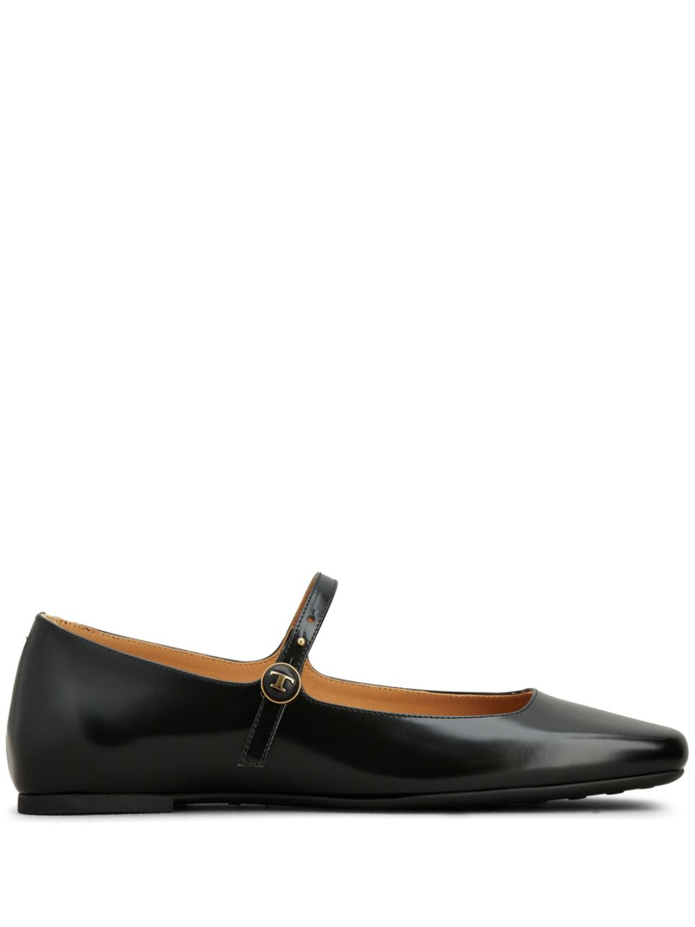 Tod's patent-leather ballerina shoes - Black von Tod's