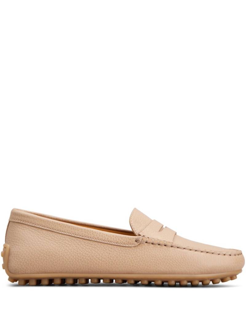 Tod's penny-slot detail leather loafers - Neutrals von Tod's